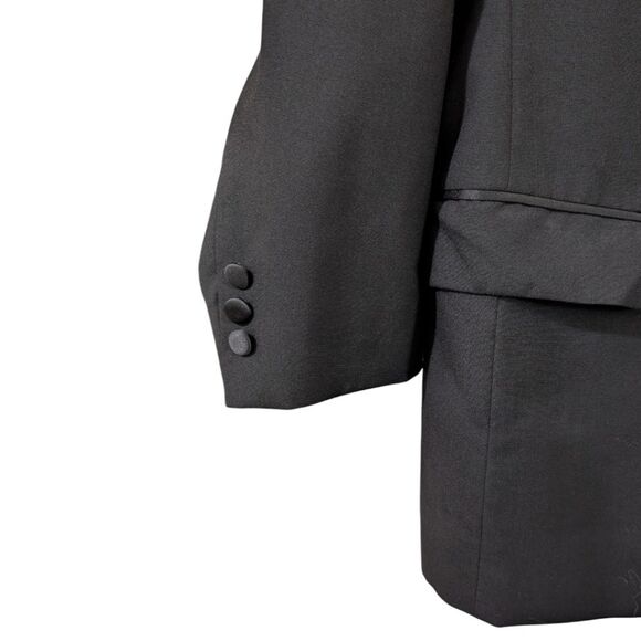 Vintage Pierre Balmain Tuxedo Jacket - Black 100% Wool - S/B Notch - Size 42 REG - Picture 5 of 9